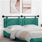 vidaXL Hangend Hoofdeinde Turquoise 190 x 55 x 5 cm Fluweel