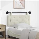vidaXL Hangend Hoofdeinde Wandgemonteerd Crème 110 x 55 x 5 cm Fluweel