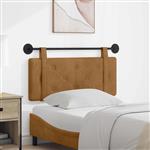 vidaXL Hangend Hoofdeinde Wandgemonteerd Bruin 110 x 55 x 5 cm Fluweel