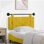 vidaXL Hangend Hoofdeinde Wandgemonteerd Geel 110 x 55 x 5 cm Fluweel