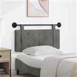 vidaXL Hangend Hoofdeinde Donkergrijs 110 x 55 x 5 cm Fluweel