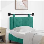 vidaXL Hangend Hoofdeinde Turquoise 100 x 55 x 5 cm Fluweel