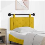 vidaXL Hangend Hoofdeinde Wandgemonteerd Geel 90 x 55 x 5 cm Fluweel