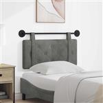 vidaXL Hangend Hoofdeinde Donkergrijs 90 x 55 x 5 cm Fluweel