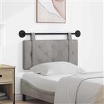 vidaXL Hangend Hoofdeinde Lichtgrijs 90 x 55 x 5 cm Fluweel