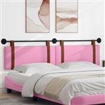 vidaXL Hangend Hoofdeinde Effen Roze 210 x 55 x 5 cm Antiek PU