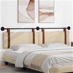 vidaXL Hangend Hoofdeinde Effen Crème 210 x 55 x 5 cm Antiek PU