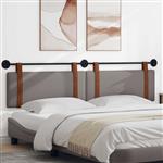vidaXL Hangend Hoofdeinde Effen Taupe 210 x 55 x 5 cm Antiek PU