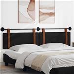 vidaXL Hangend Hoofdeinde Effen Zwart 210 x 55 x 5 cm Antiek PU