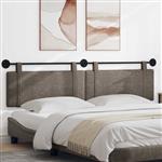 vidaXL Hangend Hoofdeinde Effen Grijs 210 x 55 x 5 cm Antiek PU