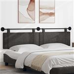 vidaXL Hangend Hoofdeinde Effen Zwart 210 x 55 x 5 cm Antiek PU