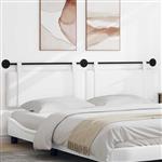 vidaXL Hangend Hoofdeinde Wandgemonteerd Wit 210 x 55 x 5 cm Stof