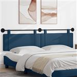 vidaXL Hangend Hoofdeinde Wandgemonteerd Blauw 210 x 55 x 5 cm Stof