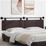 vidaXL Hangend Hoofdeinde Effen Donkerbruin 210 x 55 x 5 cm Stof