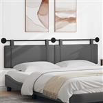 vidaXL Hangend Hoofdeinde Effen Donkergrijs 210 x 55 x 5 cm Stof