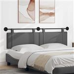 vidaXL Hangend Hoofdeinde Effen Donkergrijs 190 x 55 x 5 cm Stof