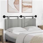 vidaXL Hangend Hoofdeinde Effen Wolkengrijs 150 x 55 x 5 cm Stof