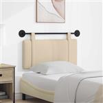 vidaXL Hangend Hoofdeinde Wandgemonteerd Crème 100 x 55 x 5 cm Stof