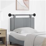 vidaXL Hangend Hoofdeinde Effen Lichtgrijs 100 x 55 x 5 cm Stof