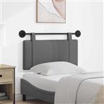 vidaXL Hangend hoofdbord Donkergrijs Stof