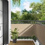 vidaXL Balkon Scherm Beige 75 x 200 cm PU gecoat oxford alu