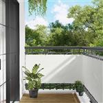 vidaXL Balkon Scherm Wit 75 x 200 cm PU gecoat oxford alu