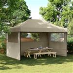 vidaXL Partytent Taupe 292 x 440 x 315 cm Oxford Stof