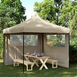 vidaXL Partytent Taupe 292 x 292 x 315 cm Oxford Stof