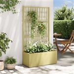 vidaXL Tuindruppel met Trellis Groen 80 x 36 x 140 cm PP