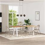 vidaXL Inklapbare stoel 8 pcs Zand 48 x 43,5 x 81 cm Nep Leer