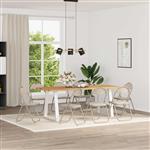vidaXL Inklapbare stoel 8 pcs Zand 48 x 43,5 x 81 cm Nep Leer