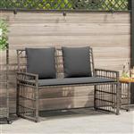 vidaXL Tuinbank Effen Grijs en Donkergrijs 116 x 55 x 82 cm