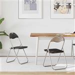 vidaXL Inklapbare stoel 2 pcs Zwart en Grijs 48 x 43,5 x 81 cm