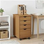 vidaXL Rolling Kast HoningBruin 34 x 39 x 56 cm Massief grenenhout