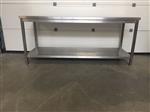 (4) Inox zware werktafel van 200 cm breed