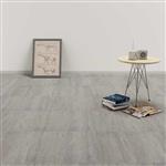 vidaXL Vloerplanken 5,11 m² 55 pcs PVC Donkergrijs Melange