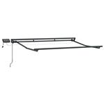 vidaXL Handmatige Luifelhouder met LED's Antraciet 3,5 x 2 m Aluminium