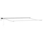 vidaXL Handmatige Luifelhouder met LED's Wit 4 x 2 m Aluminium