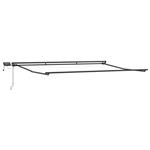 vidaXL Handmatige Luifelhouder met LED's Antraciet 4 x 2 m Aluminium