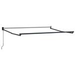 vidaXL Handmatig uitschuifbaar zonnescherm Antraciet 2,5 x 2 m