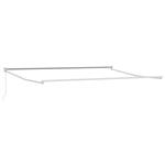 vidaXL Handmatig uitschuifbaar zonnescherm Wit 4 x 2 m Aluminium