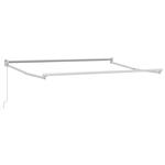 vidaXL Handmatig uitschuifbaar zonnescherm Wit 3,5 x 2 m Aluminium