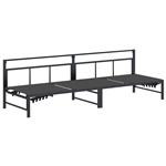 vidaXL Ligstoel Zwart 200 x 62 x 59,5 cm Textileen