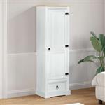 vidaXL Kasten met lade Wit 55 x 38 x 170 cm Massief grenenhout