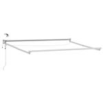 vidaXL Elektrisch uitschuifbaar zonnescherm frame Wit 2,5 x 2 m