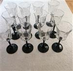 Arcoroc Octime Wijnglas met Zwarte Voet - Eighties