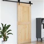 vidaXL Deur NARVIK Naturel 95 x 210 cm Massief Grenenhout