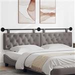 vidaXL Hangend hoofdbord Taupe Stof