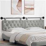 vidaXL Hangend hoofdbord Wolkengrijs Stof