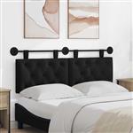 vidaXL Hangend hoofdbord Zwart Stof